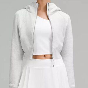 LULULEMON Scuba Full-Zip Cropped Hoodie Heathered Core Ultra Light Grey nwt